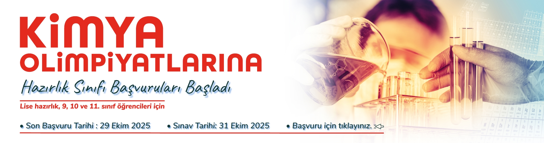 2025-2026 DÖNEMİ KİMYA OLİMPİYATI SINAVI BAŞVURU FORMU