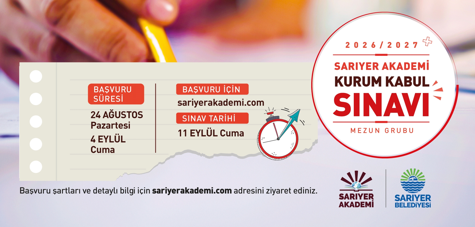 sariyer akadeimi başvuru - 20.08.2026